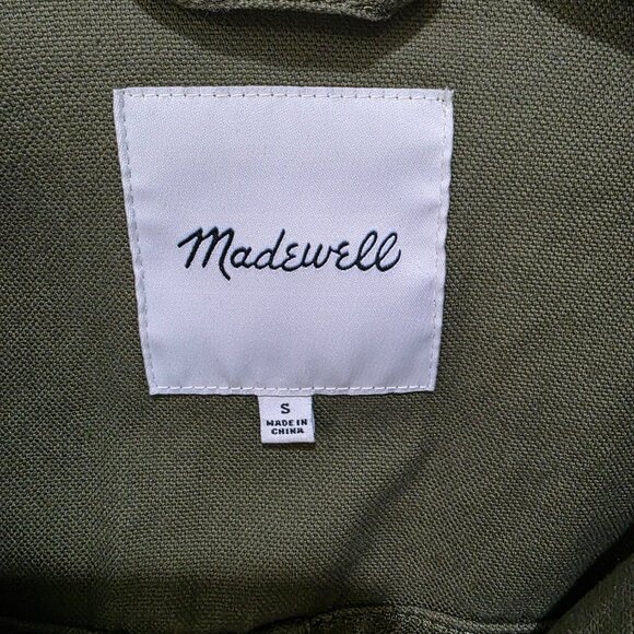 Madewell Size S Army Green Cotton Canvas Field Utility Jacket Cargo Coat - Picture 2 of 12